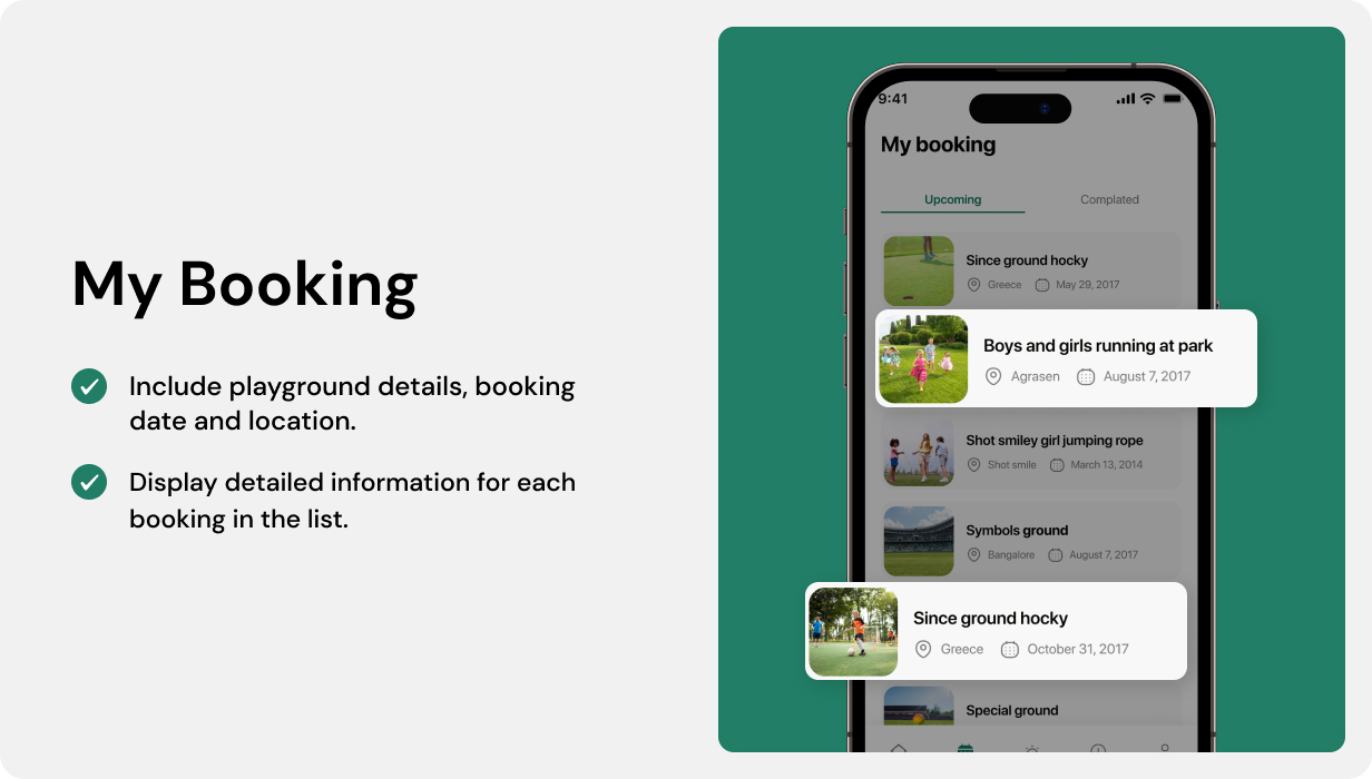 BookSpot UI Template v1.0 - Play Ground Booking App