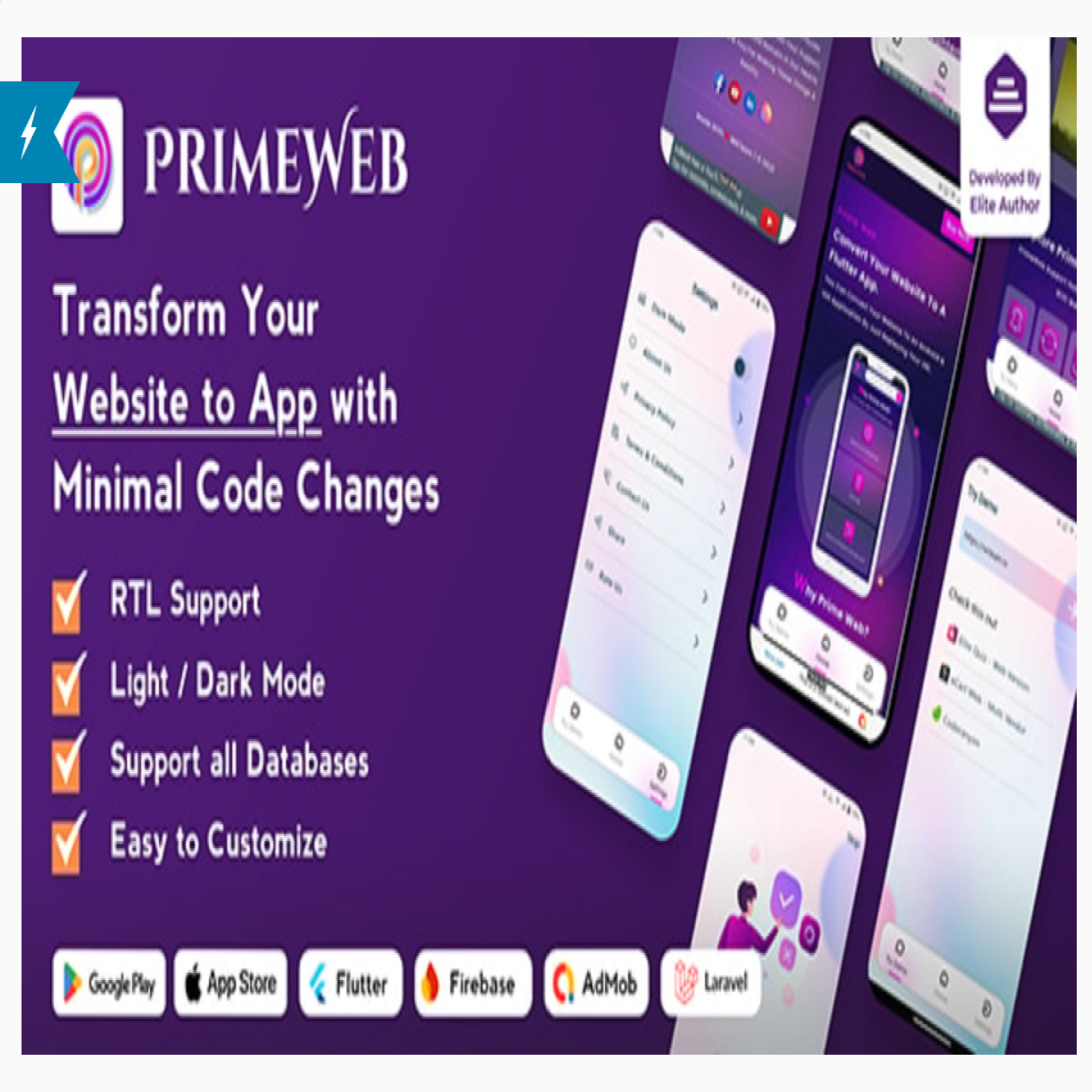 Prime Web v2.0.1 - Convert Website to a Flutter App